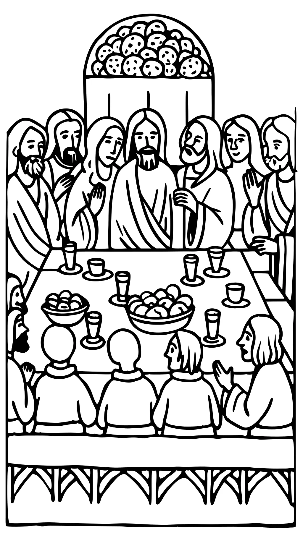 last supper coloring pages